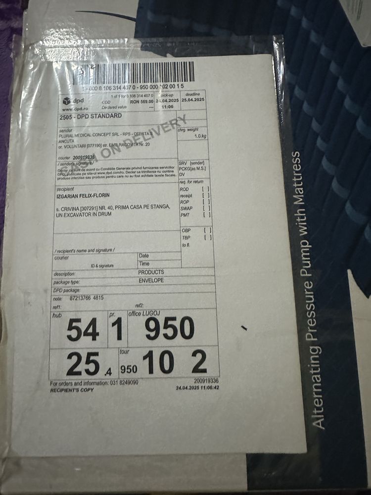 Saltea antiescare Ricant SY400 în garanție cu pompă