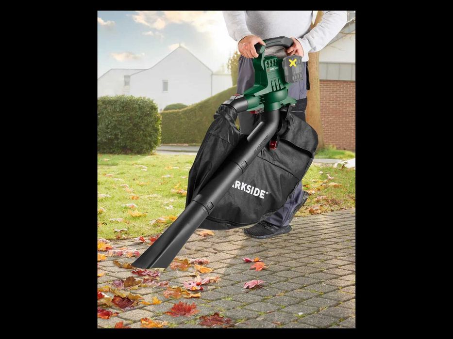 Нов Листосъбирач Parkside 40V Безчетков духалка прахосмукачка и шредер