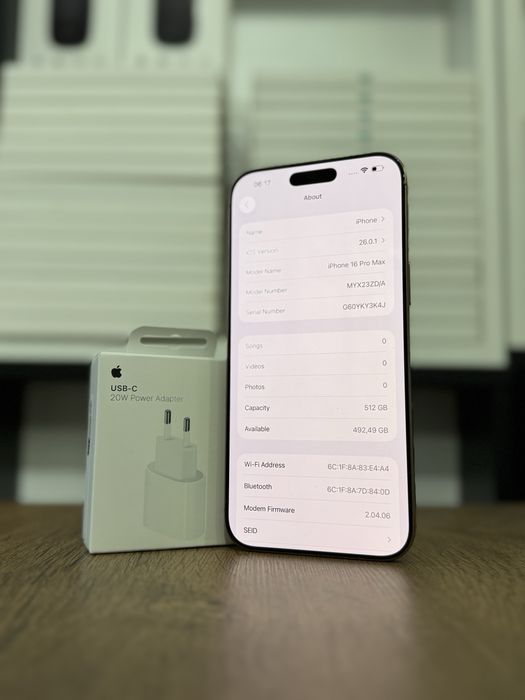 iPhone 16 Pro Max 512 GB * Grand * Garantie 1 AN