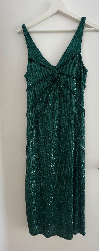 Rochie zara paiete verde marime s