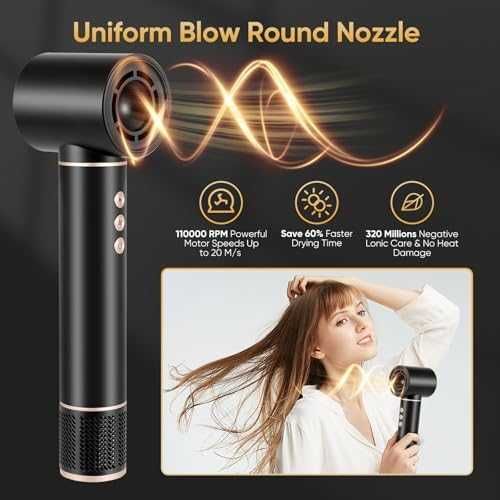 Нов Стайлер за Коса 1400W 5 в 1 Сешоар Четка Маша Обем Жени Прическа