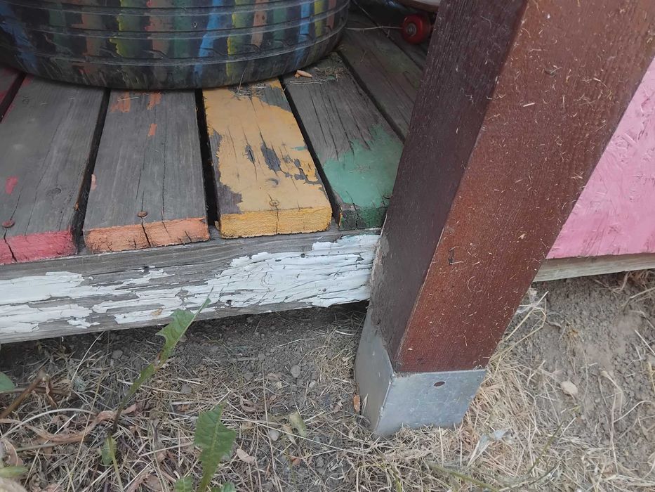 Loc de joaca copii din  lemn, cu tobogan 3m + trambulina 2m cadou