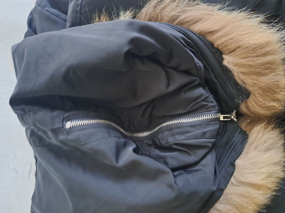 Дамско зимно яке  с естествен пух