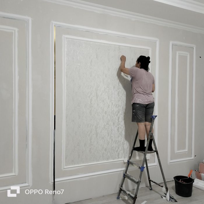 Обой вода эмуляция  шпаклёвка