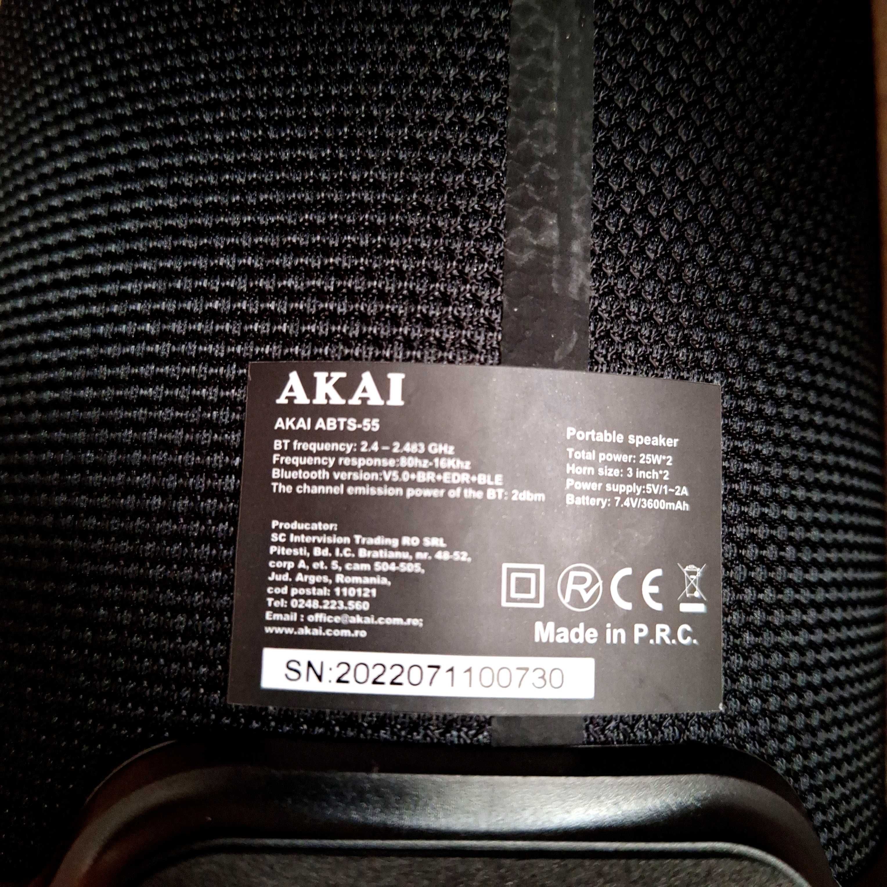 AKAI
Boxa rezistenta la apa Akai ABTS-55