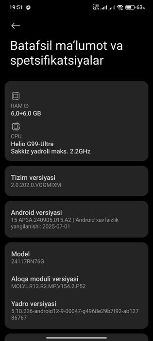 Redmi not 14 yangi edial