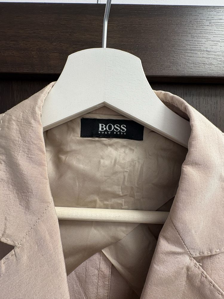 Овърсайз сако BOSS коприна и памук