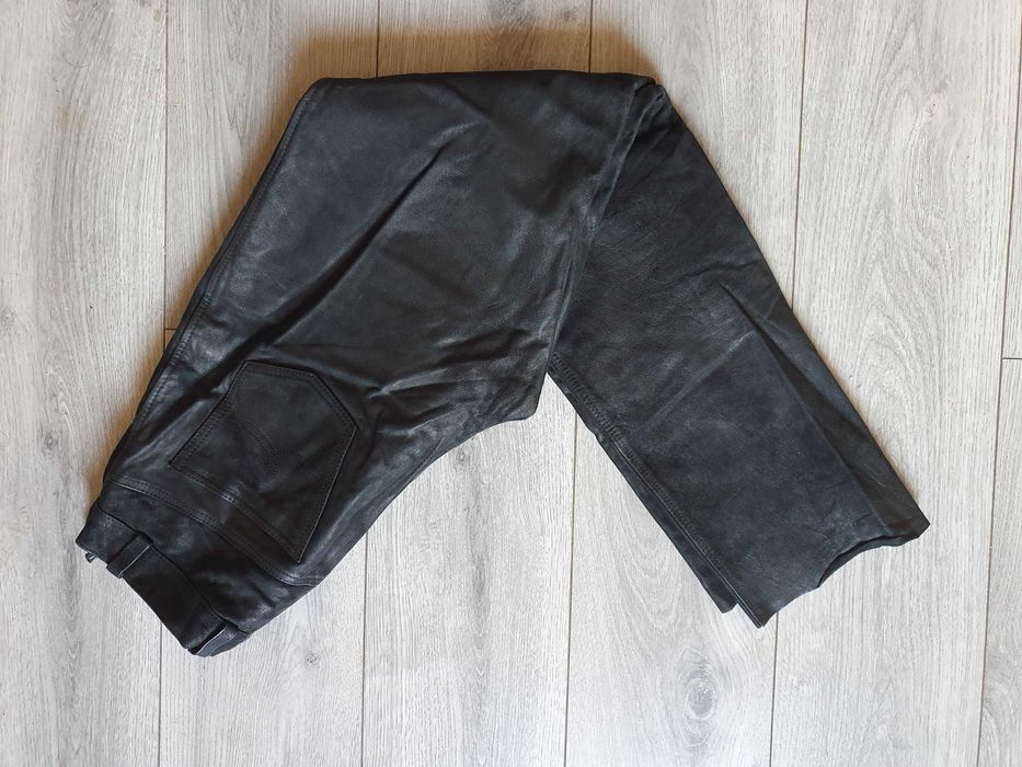 Pantaloni de piele FACTORY (rock, motor) - Marimea 42 (Talie 83 cm)