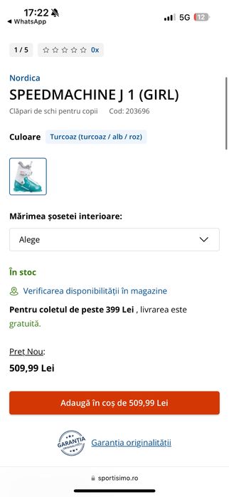 Vand clapari fetite 3 ani