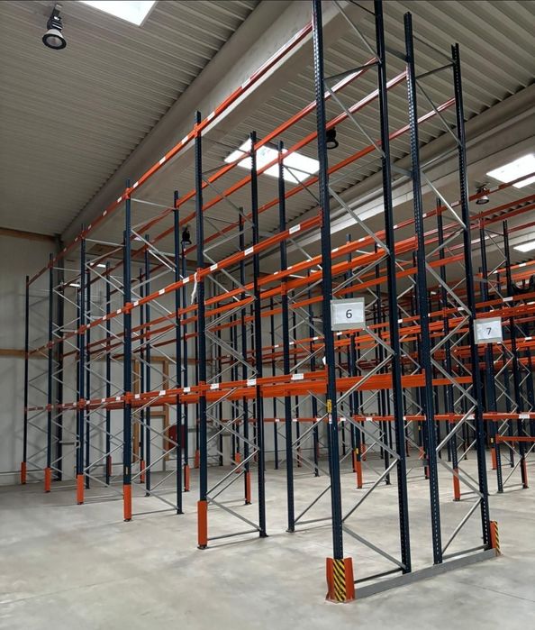 Rafturi metalice industriale depozitare paleti 54x9