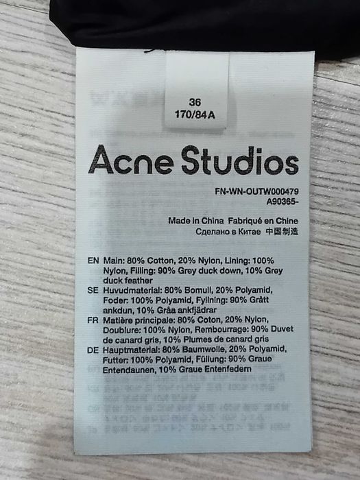 Acne Studios puffer Jacket - Jachetă cu puf Acnee Studios, mărimea 36