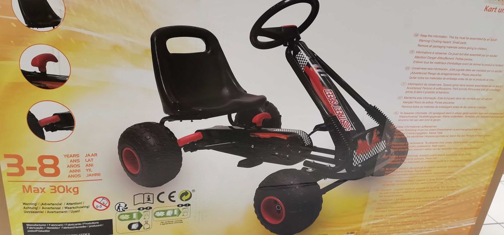 Vand Kart cu pedale, Negru, NOU, Varsta 3 - 8 Ani, Pret 349 Lei