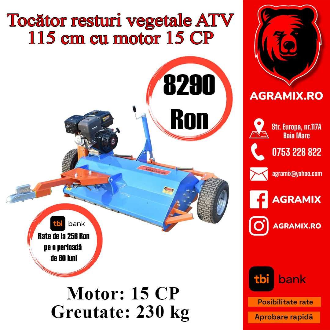 Tocatoare resturi vegetale cu motor 15 CP tractabila dupa ATV Agramix