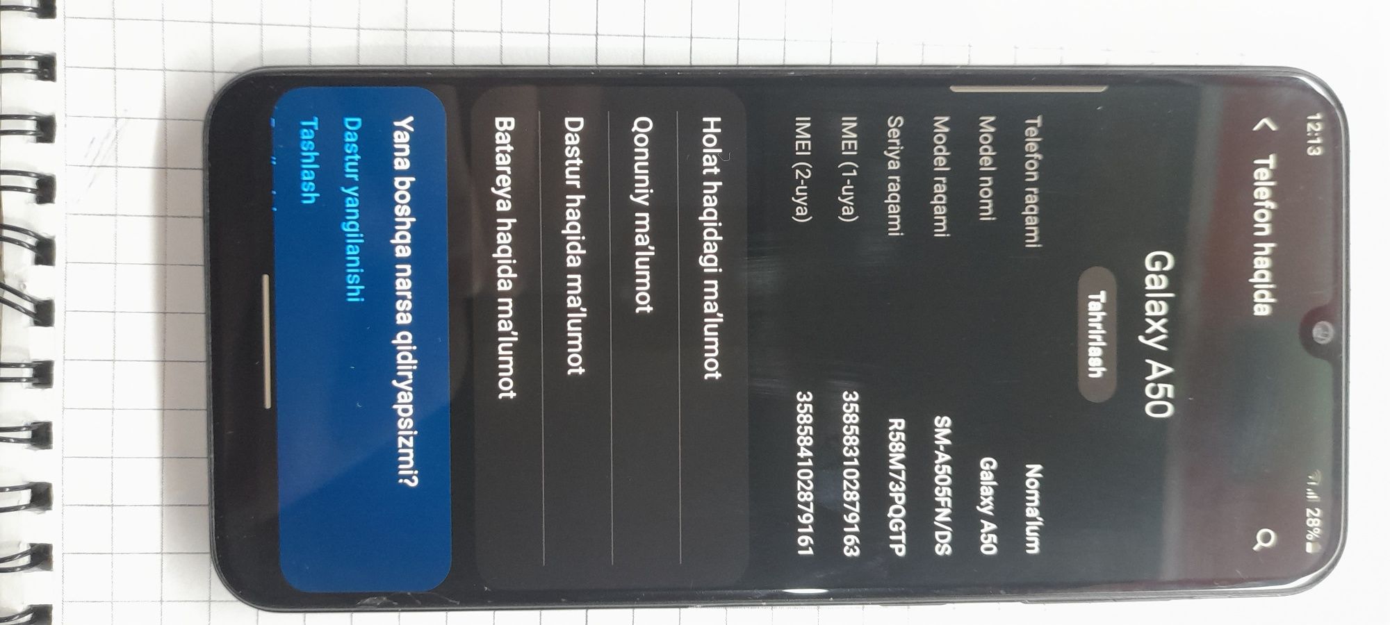 Samsung a50 sotiladi
