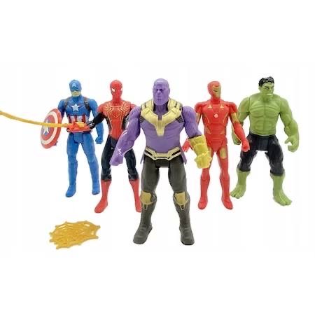 Set 5 figurine, Personaje Avengers, +3 ani, Multicolor