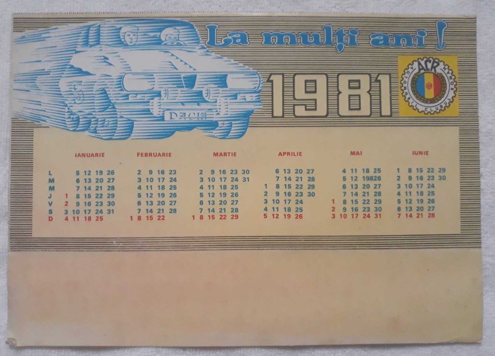 Calendar cu reclamă de colecție nu trimit în țară predare personal cen