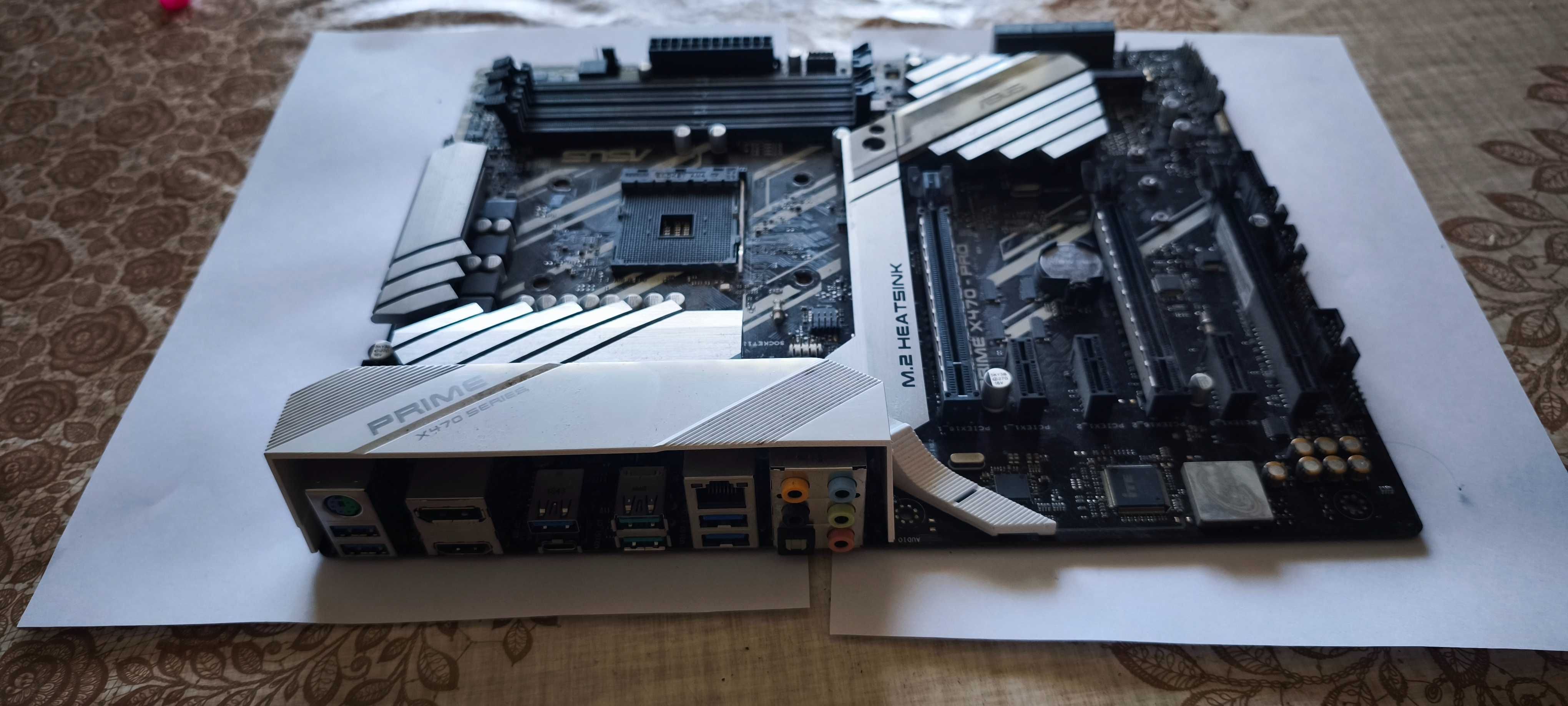Asus Prime X470-Pro с проблем но Работеща + 2х8GB Памет  с проблем