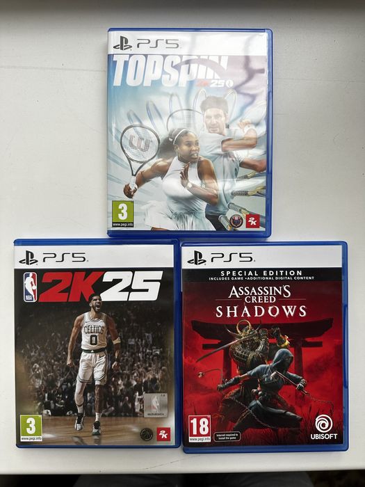 Игры PS5 (Assassins Creed Shadows, NBA 2k25, Tennis 2k25