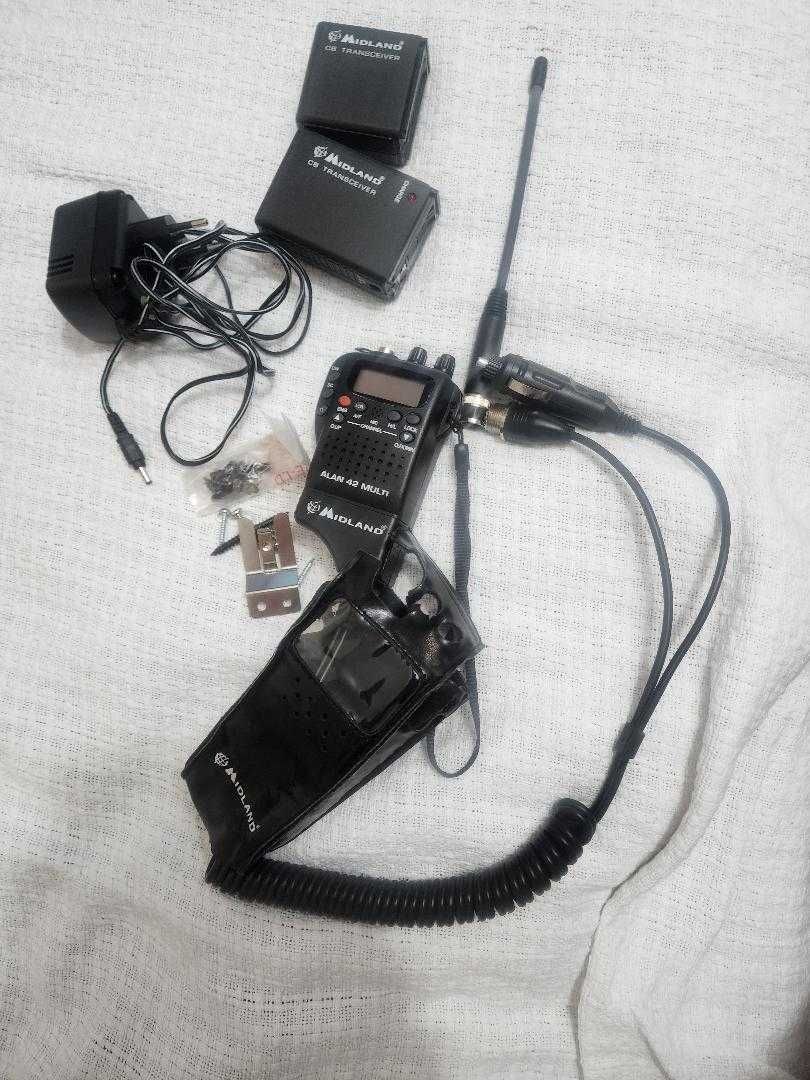 statie cb alan midland 42 antena ml 145, talpa magnetica 145 cm
