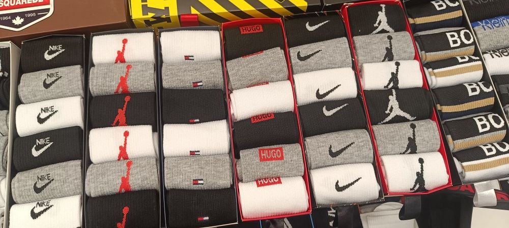 Set 6 Perechi Sosete Unisex Nike Adidas Jordan Tommy