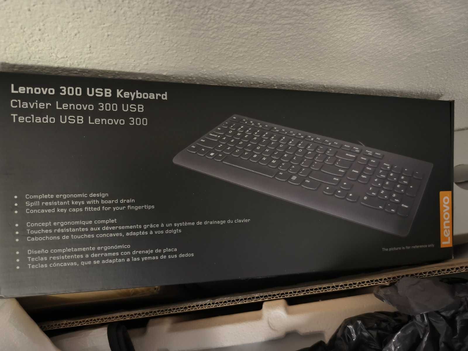 Lenovo Keyboard 300 USB, Жична клавиатура Леново 300