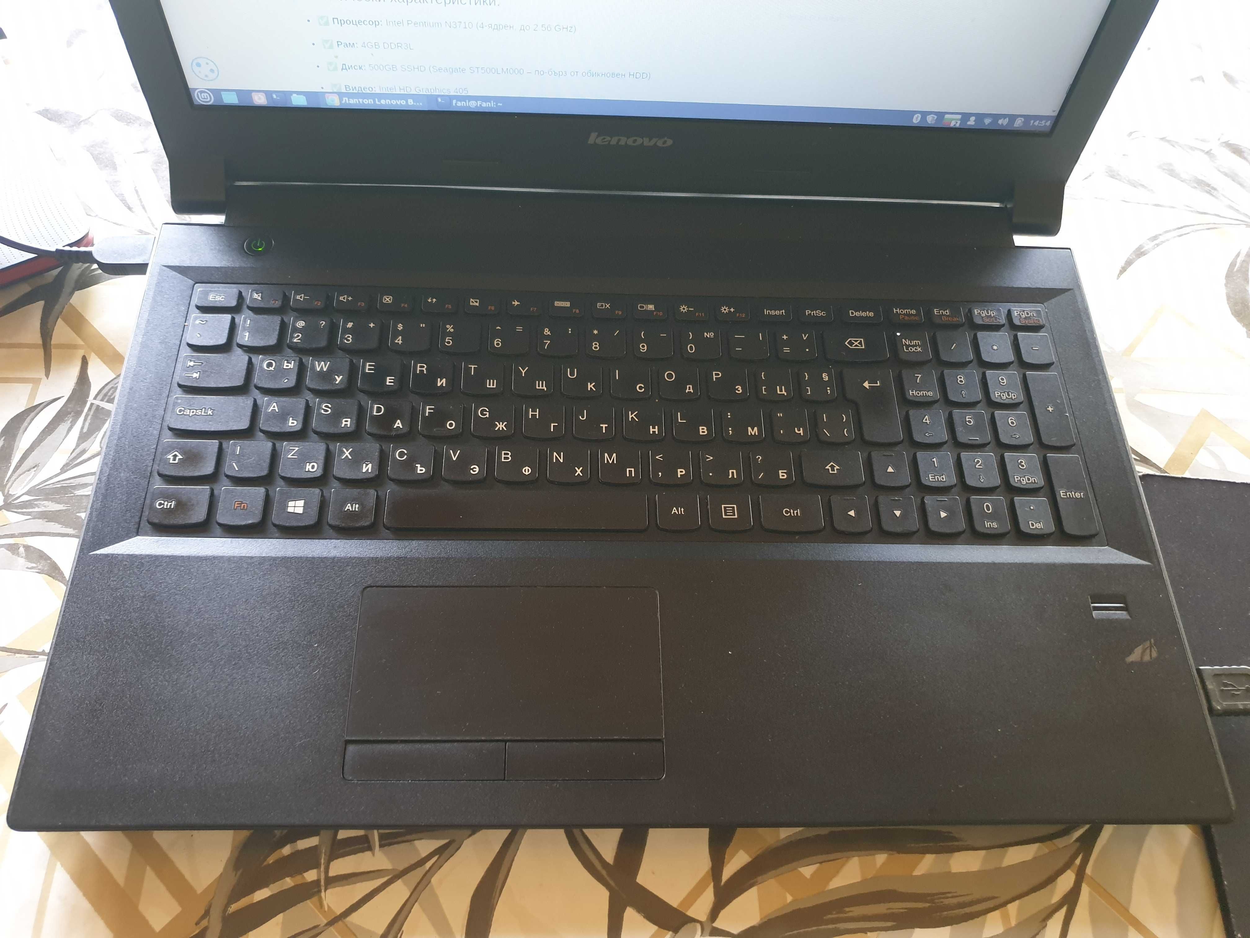 Лаптоп Lenovo B51-30 – 15.6" |4GB RAM|500GB SSHD| Отличен външен вид