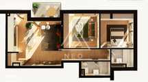 Apartament de vanzare | 3 camere | semifinisat | Intre Lacuri - Iulius
