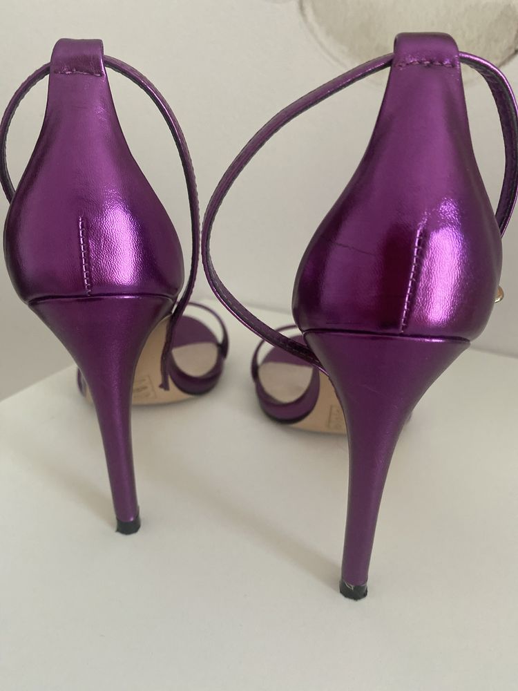 Vand sandale Steve Madden mov metalic, marimea 38