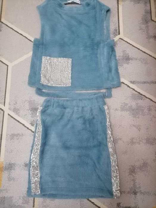 Детский юбочный костюм из альпаки на 4-5-6 лет