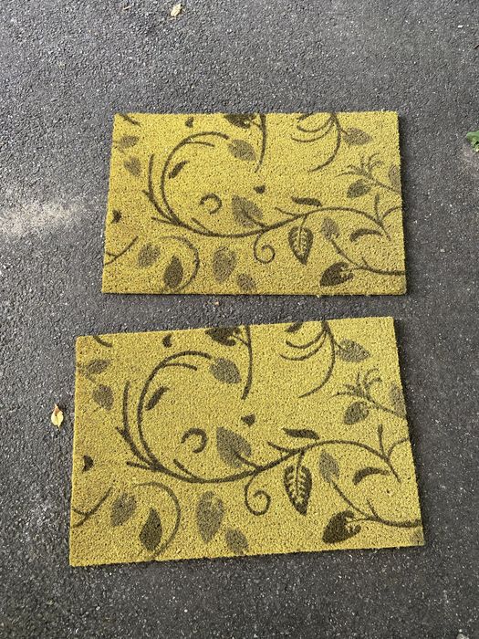 2buc.Pres intrare 40x60cm, din cocos/PVC, fabric.India, nou/eticheta.