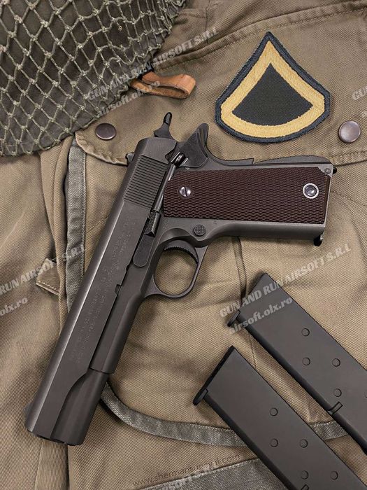 Pistol [METALIC] ~ Modificat++ Airsoft Colt M1911 spring(ARC PUTERNIC)