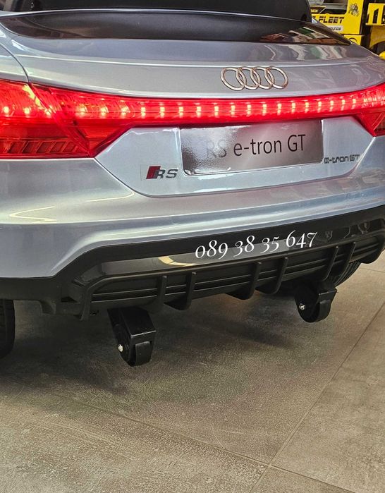 НОВО!Акумулаторна кола AUDI RS E-TRON GT с 12V,МЕКИ ГУМИ,металик,USB
