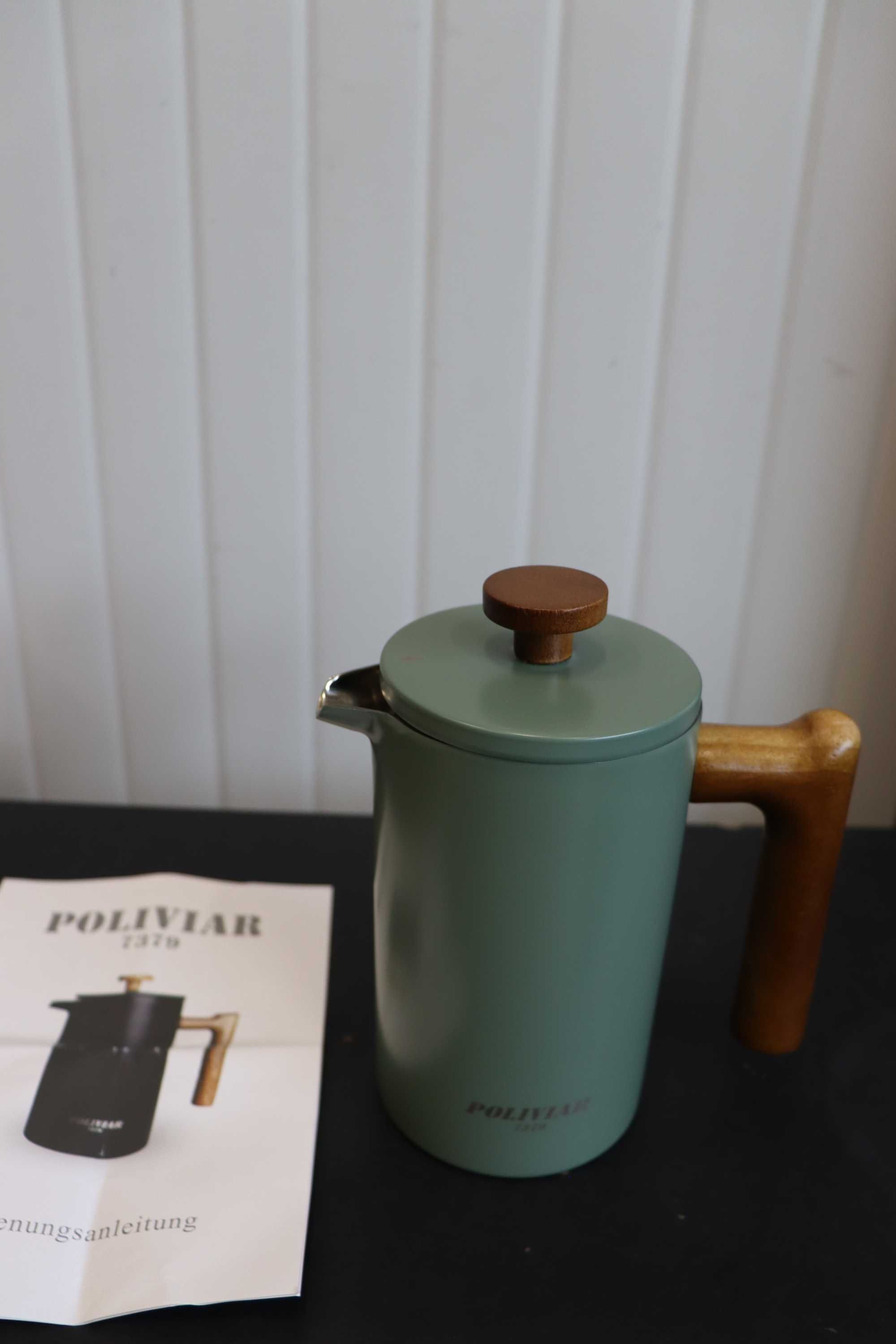 Кафемашина Poliviar JX202 френска преса 600ml дръжка от истинско дърво