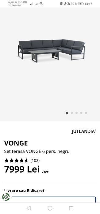 Vând masă terasă reglabilă (doar masa, nu și colțarul) Jysk