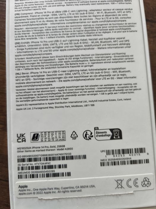 iPhone 14 pro 256 GB  Gold