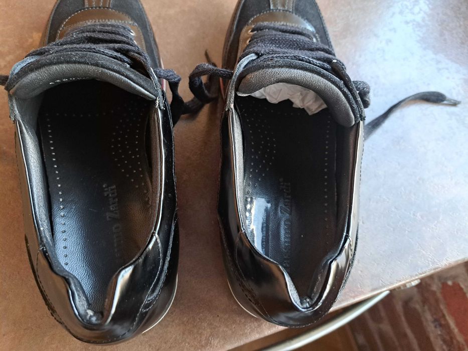 мъжки обувки,черни кожени италиански Massimo Zardi-ном.42