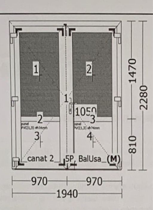 Vand doua ferestre si usa de exterior