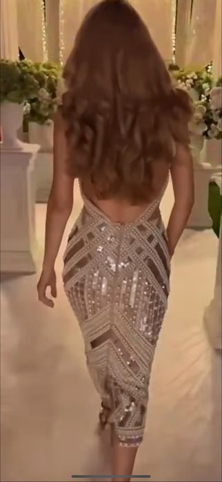 Rochie ASOS roz cu perle de nasa