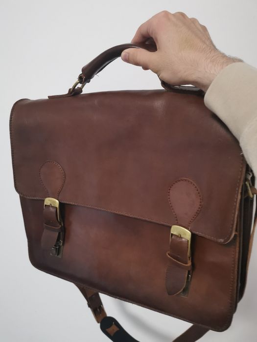 Geantă Piele Vintage Bărbați