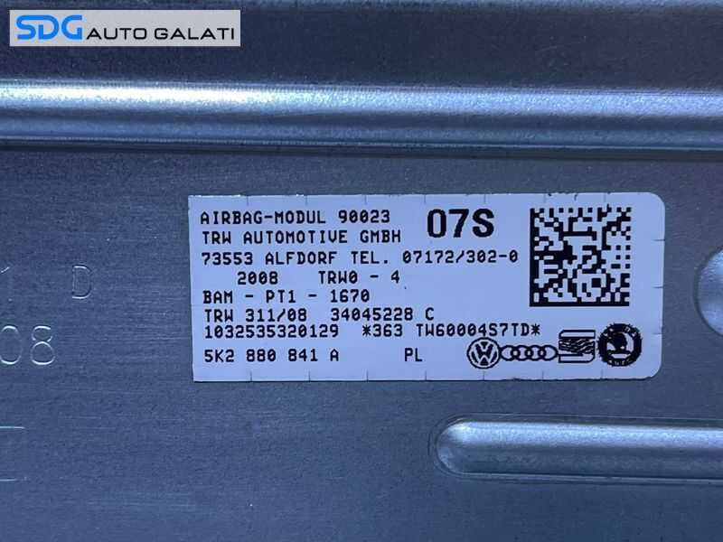 Airbag Genunchi Volan Dreapta VW Golf 6 2008 - 2013 Cod 5K2880841A [L7814]