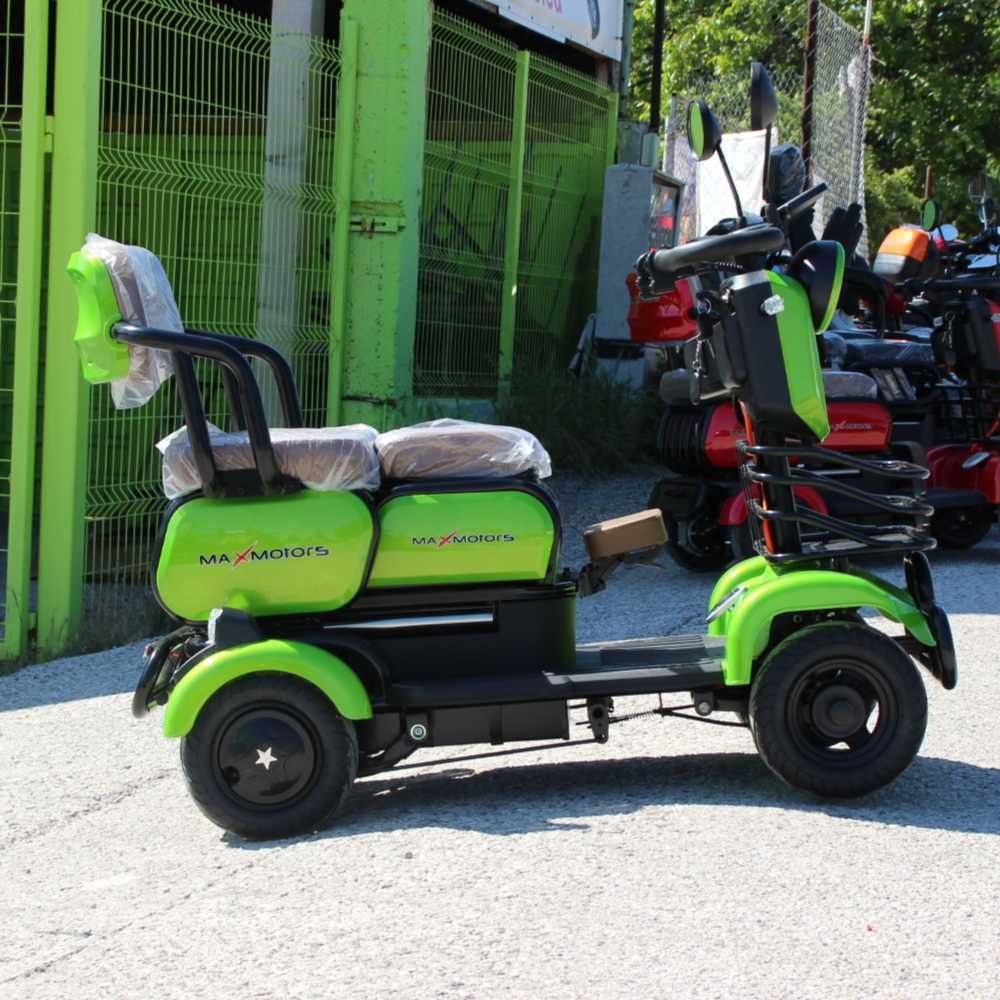 Мини триместна електрическа четириколка MaxMotors A9, 1500W, 48V/20Ah