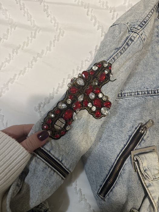 Дънково яке с декоративни акценти джофра -djofra