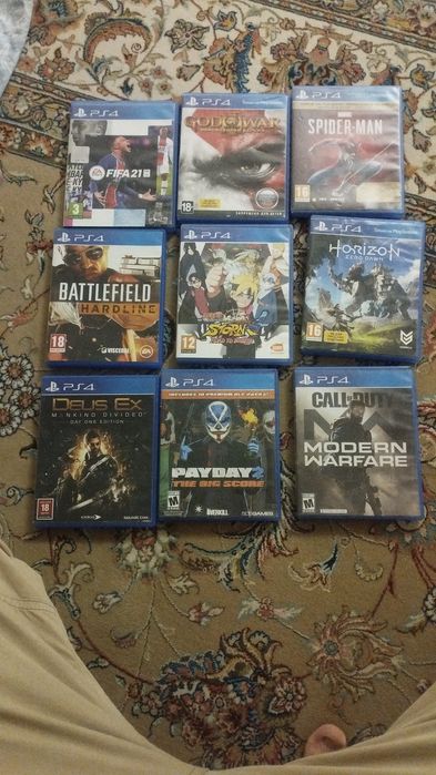 Продам диски Ps4 , 10 топовых игр для ps4