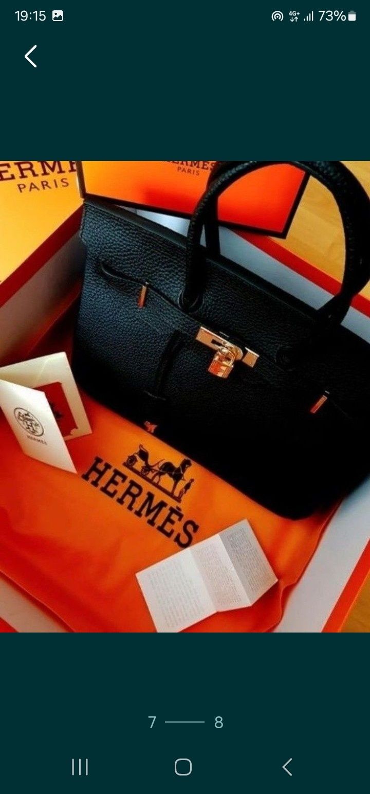 Geanta Hermes Birkin piele naturala 100%,cutie, card,factura, saculet