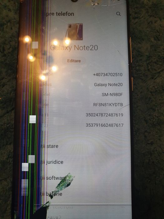 Galaxy note 20 cu display defect
