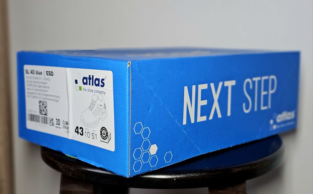 Atlas SL 40 Blue ESD – Pantofi de protecție noi, cu etichetă și cutie