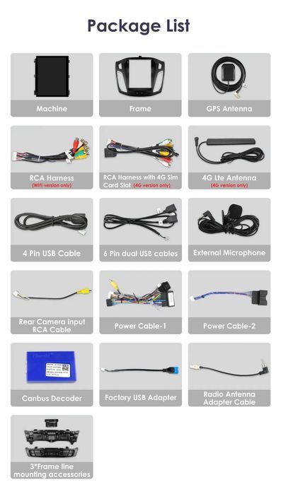 1-8GB  Navigatie Model Tesla Ford Focus Mk3 3 Carplay Android Auto