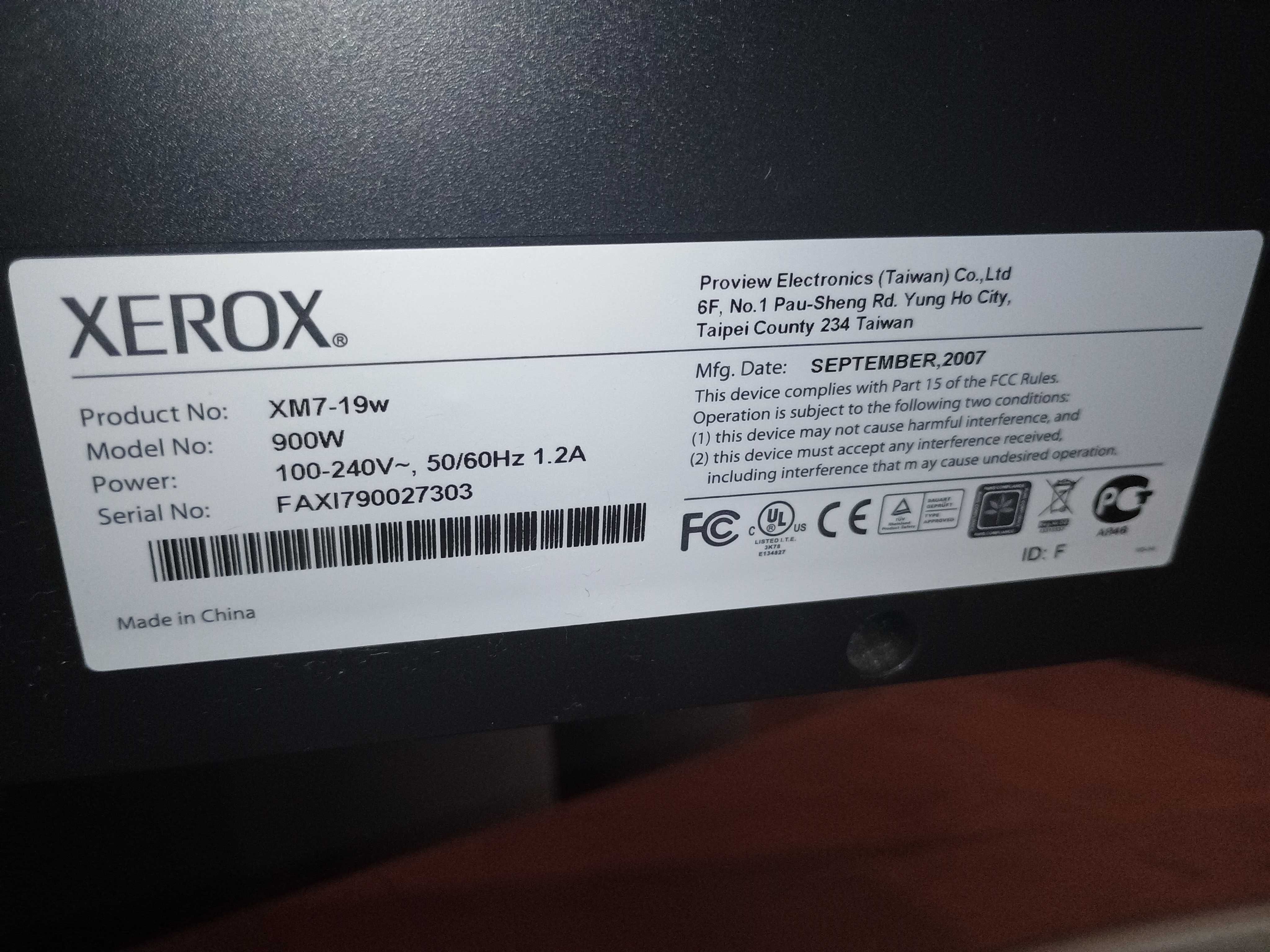 Монитор Xerox xm 7 -19 w