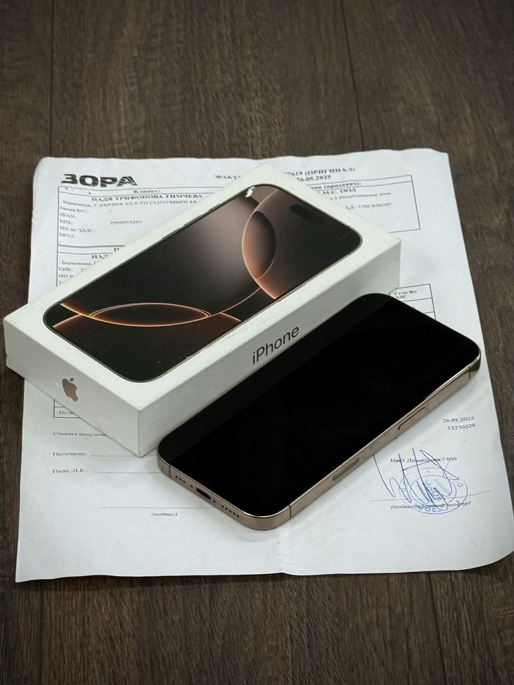Гаранция* Iphone 16 pro desert titanium / пълен комплект*