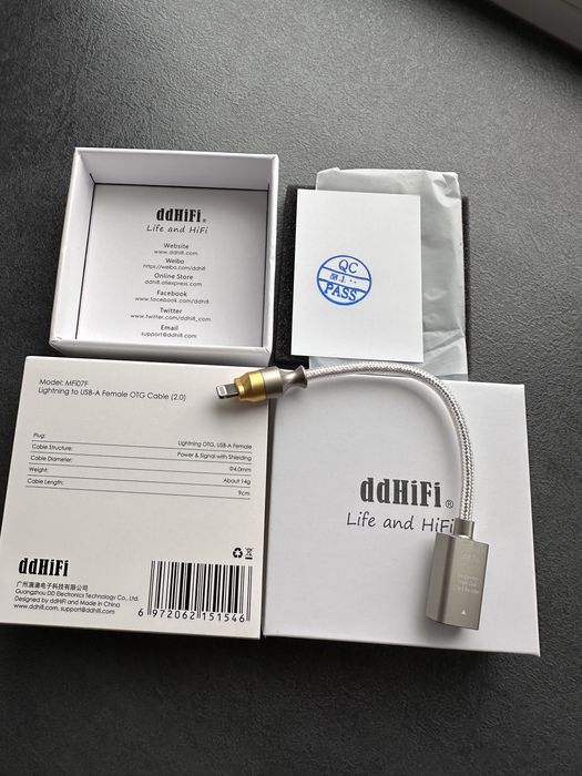 ddHiFi Lightning to USB-A female OTG cable 2.0